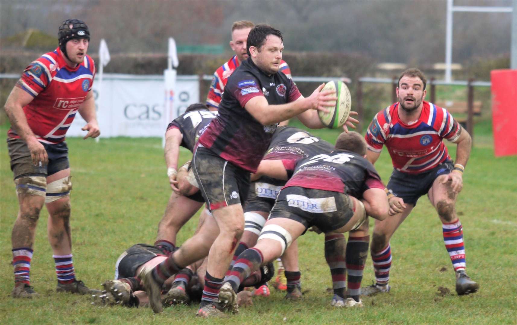 All eyes on the ball as Taunton look to break down Tonbridge Juddians. (53666529)