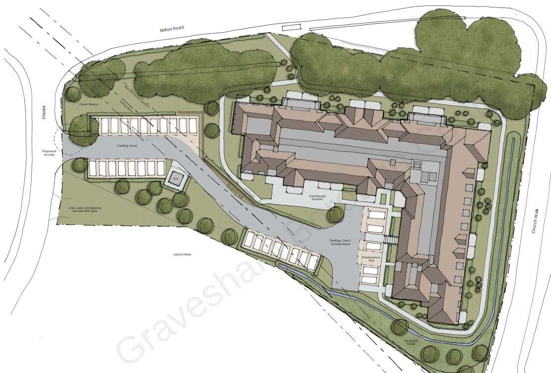 The proposed site layout for the 62 unit residential complex. Picture: On Architecture