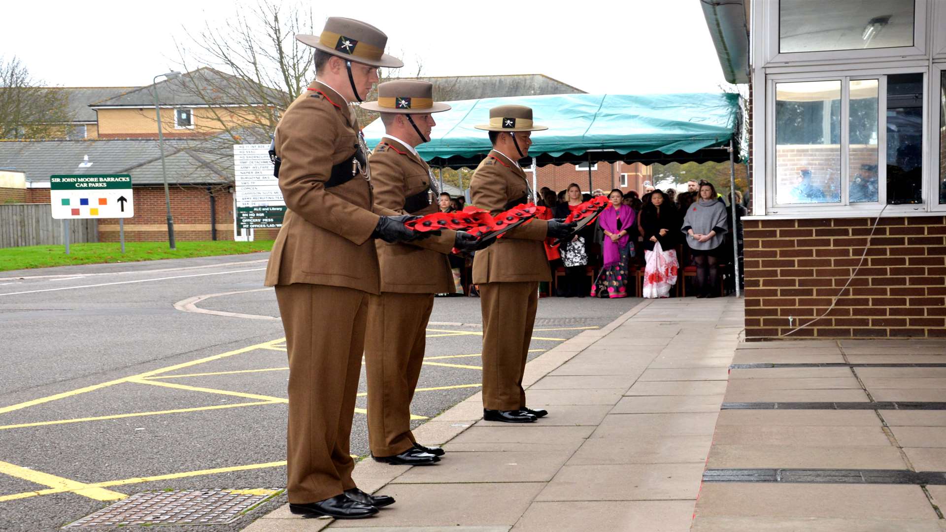 Wreaths were laid with family members also in attendance