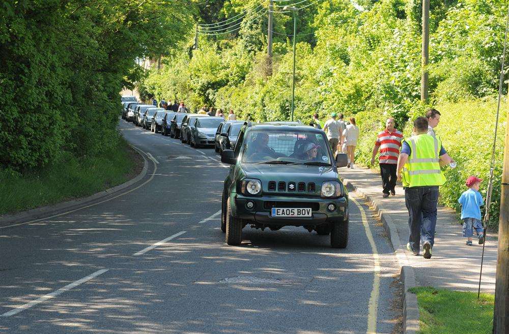 Many attended the dog show, with lots of cars queueing and a full car park