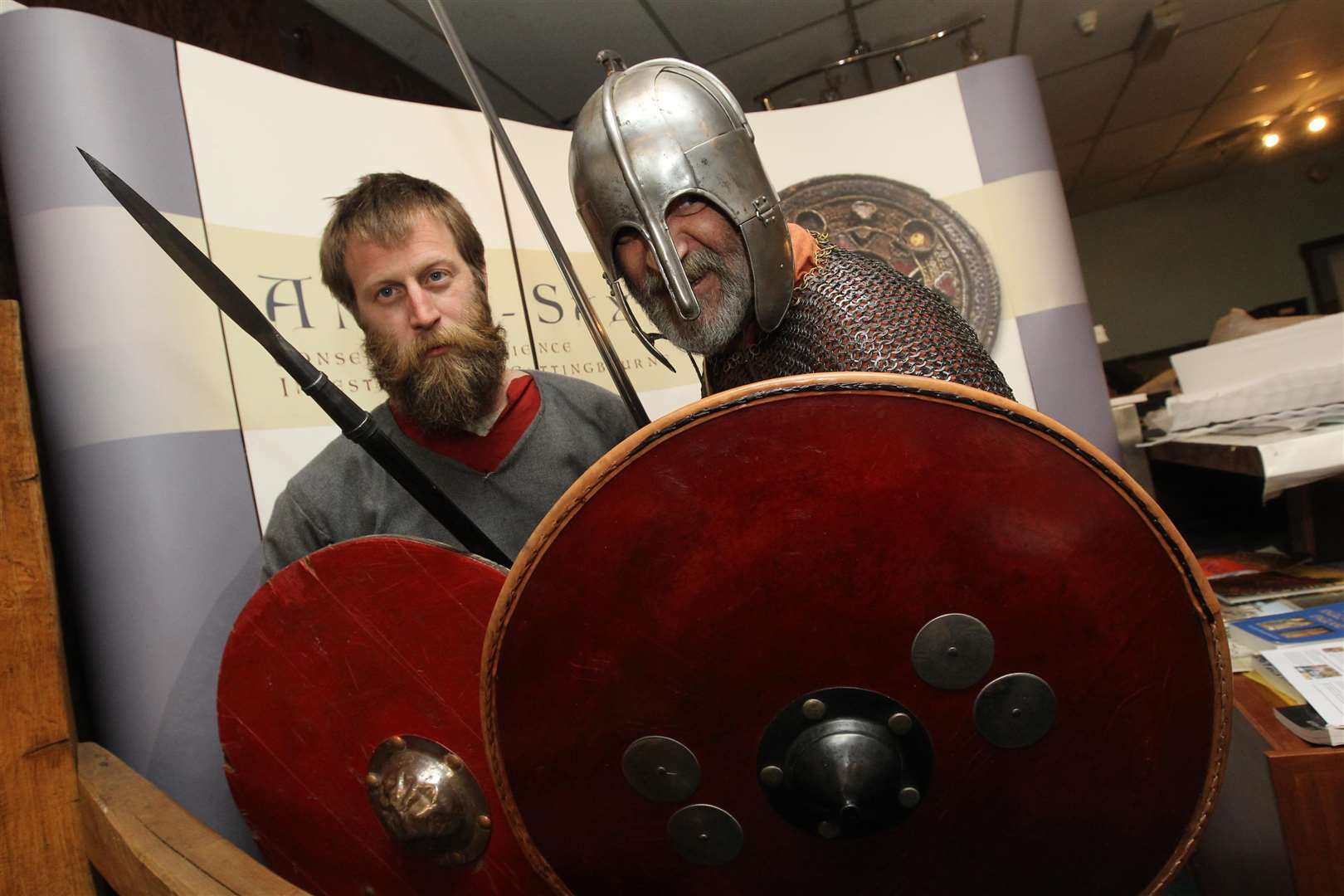 Saxon re-enactors in Kent, from the West Centingas group. Library picture