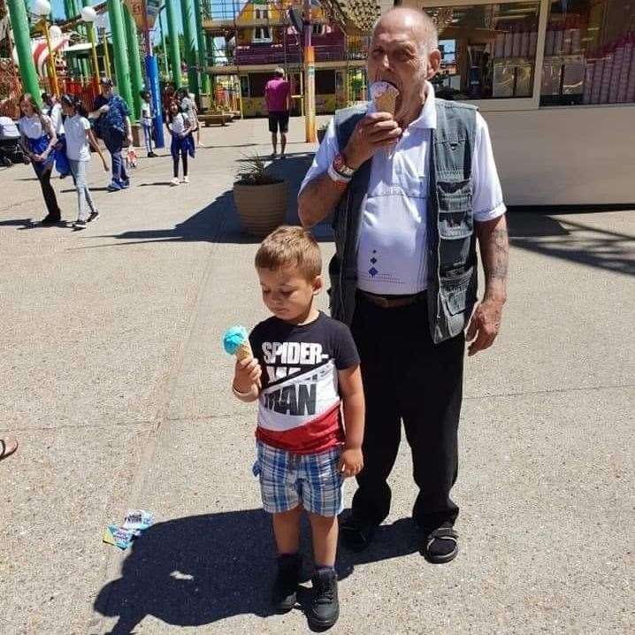 Raymond Waterman, seen here with his grandson, has now been diagnosed with a rare form of cancer. Picture: Claire Waterman