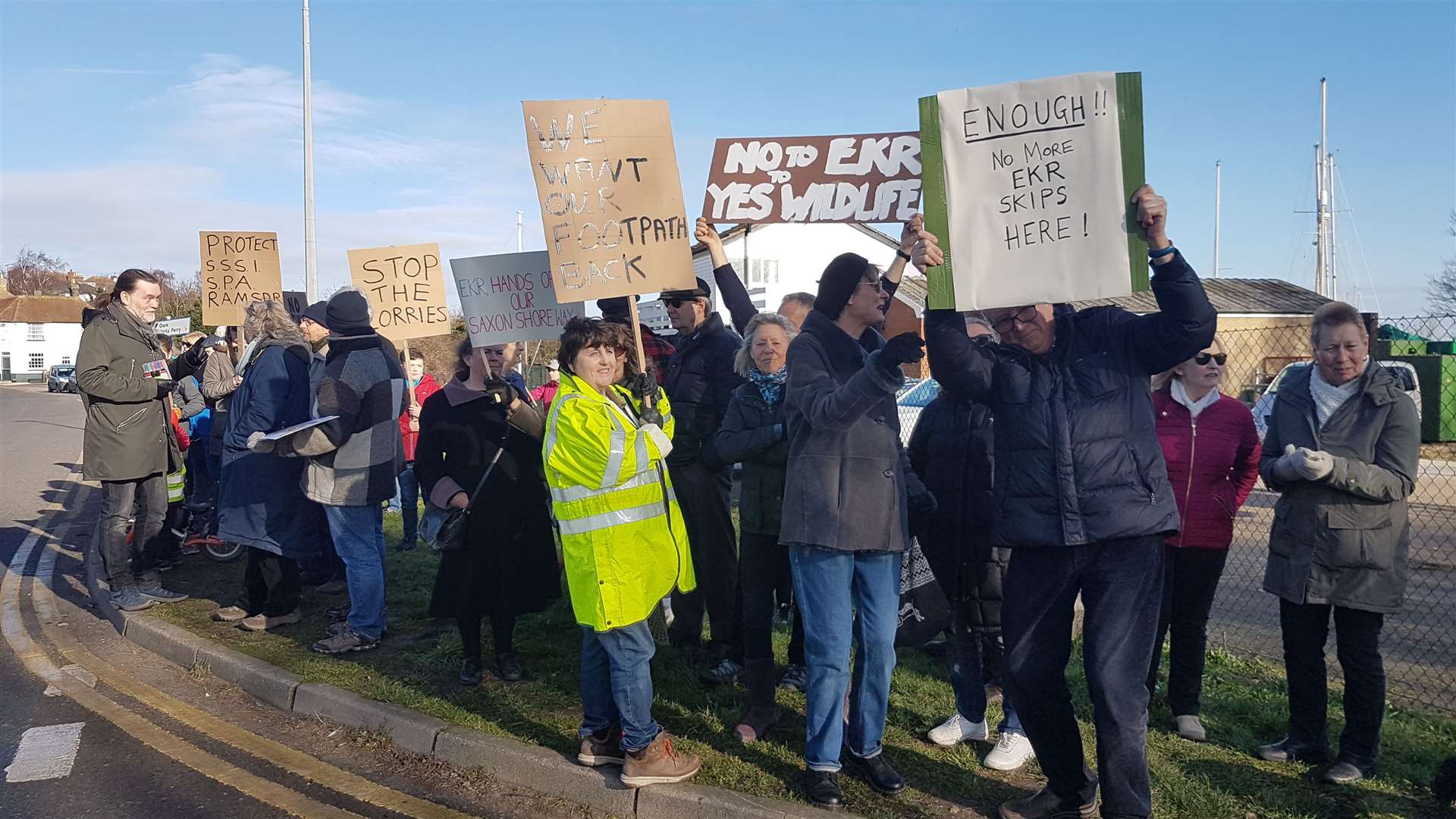 Dozens gathered to protest the planning application in February (7308393)