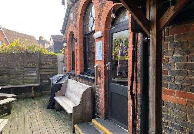 There's a decent-sized seating area at the rear of the pub and, if anything, the architecture is more striking at the back than the front