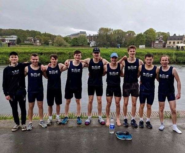 George Somerset, third from right, was a keen rower and his Durham club Hild Bede Boat Club set up a fundraiser following his death