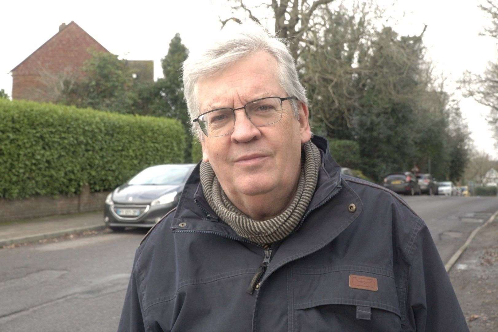 Councillor David Ward says Beacon Oak Road is filled with potholes