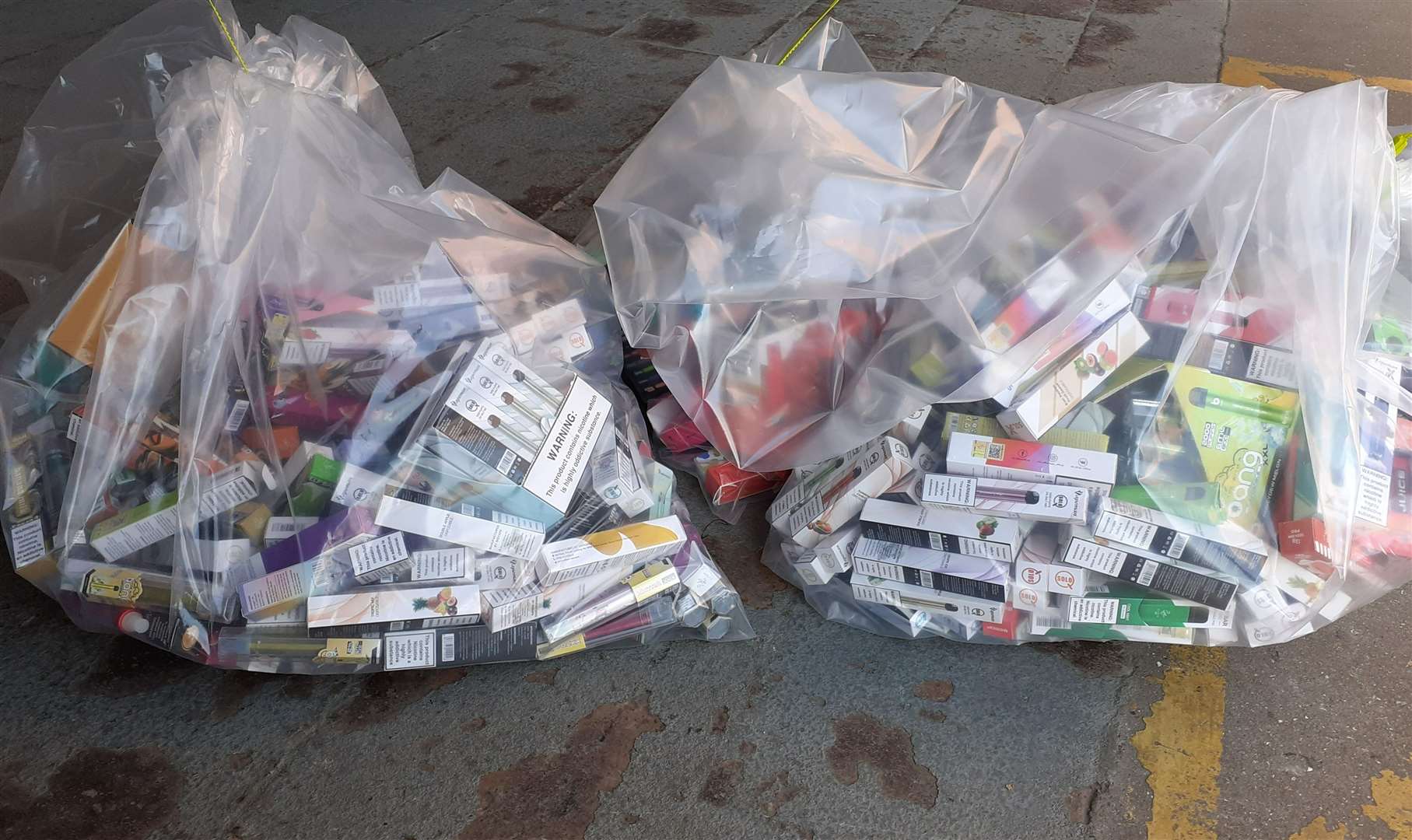 Illegal stash of e-cigarettes (57374277)