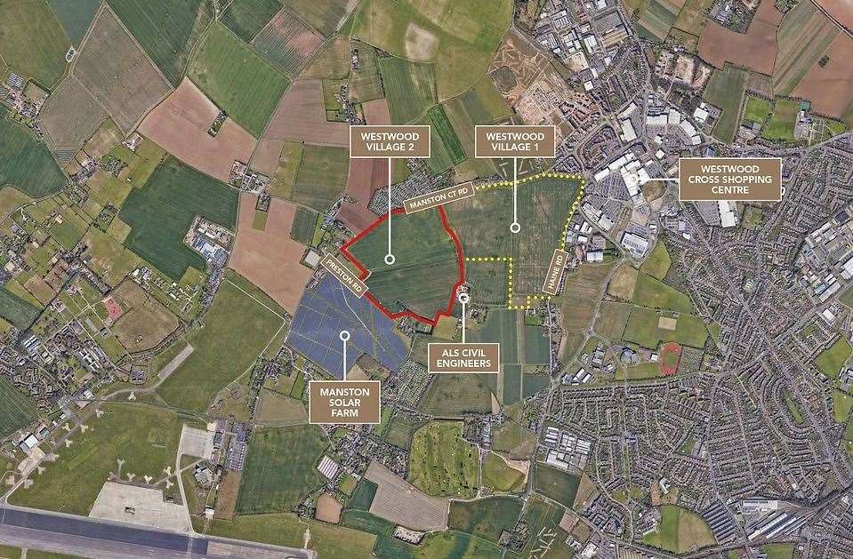 Land opposite Westwood Cross shopping centre is earmarked for the homes. Picture: Rooksmead