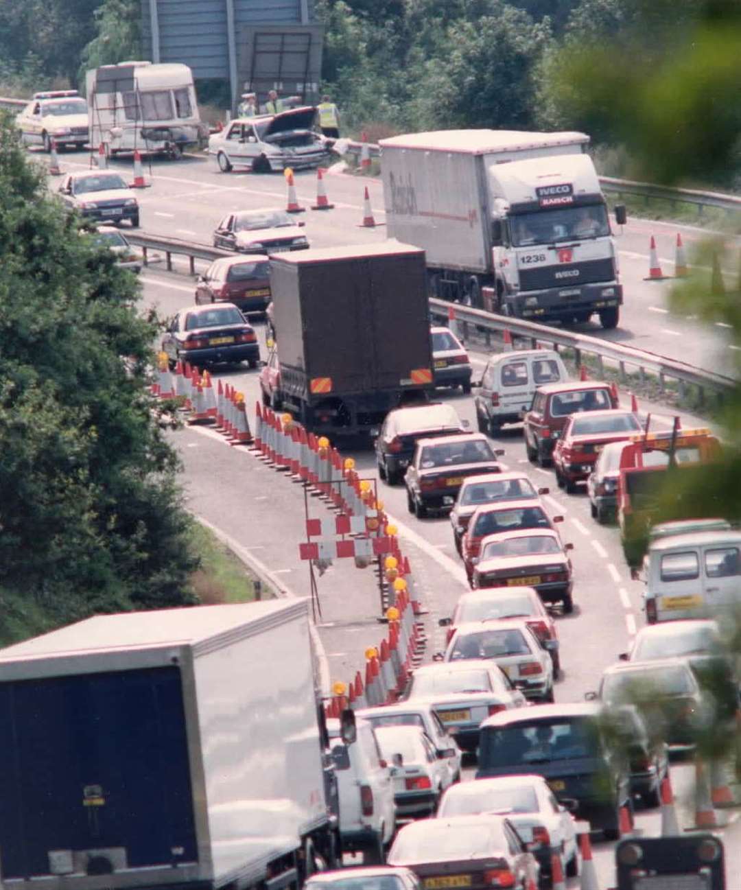 The M20 at Maidstone pictured on August 15, 1991. Stock picture