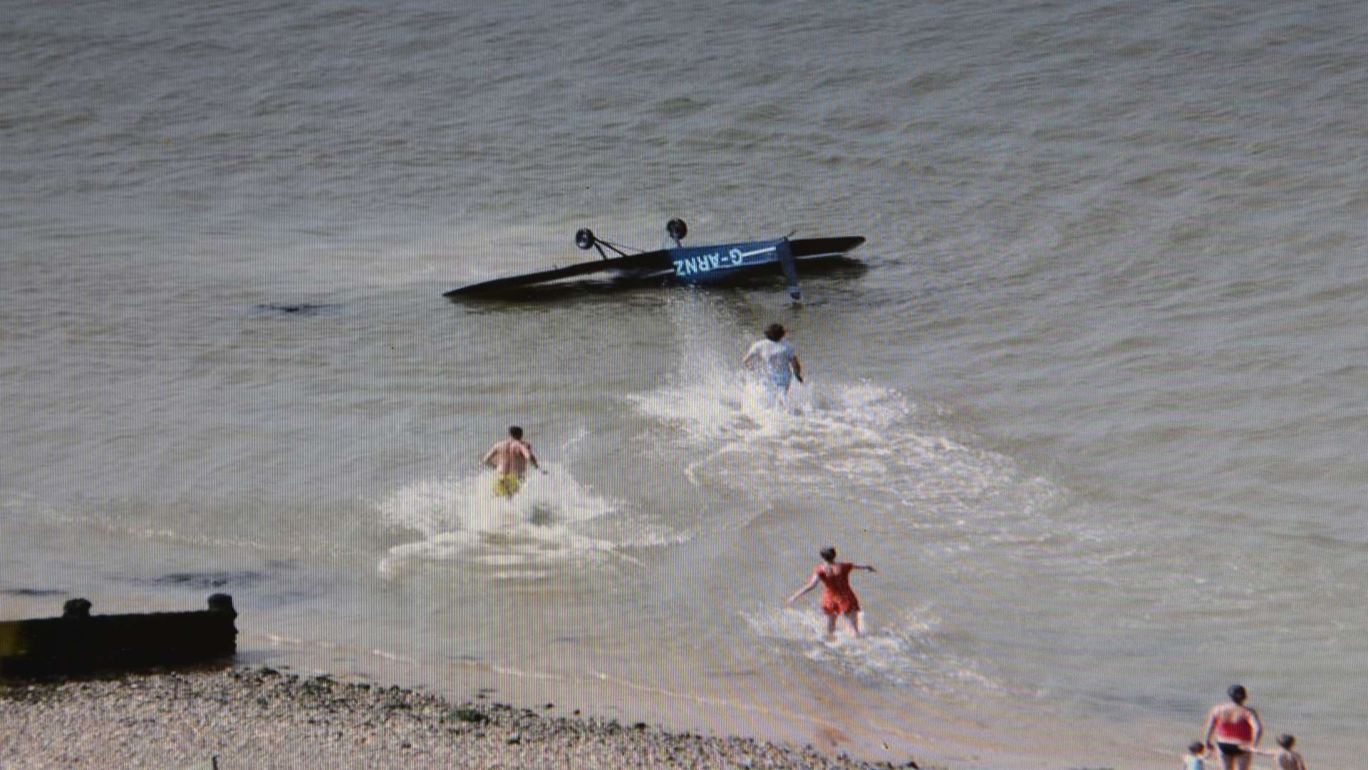 Members of the public ran to the pilot's aid