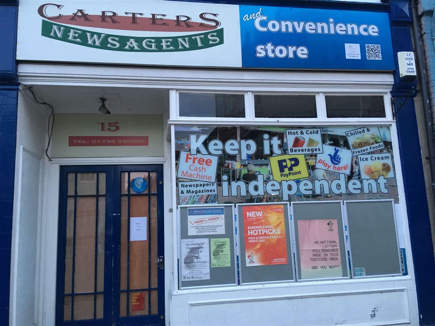 Carter's Newsagents in Market Street, Faversham