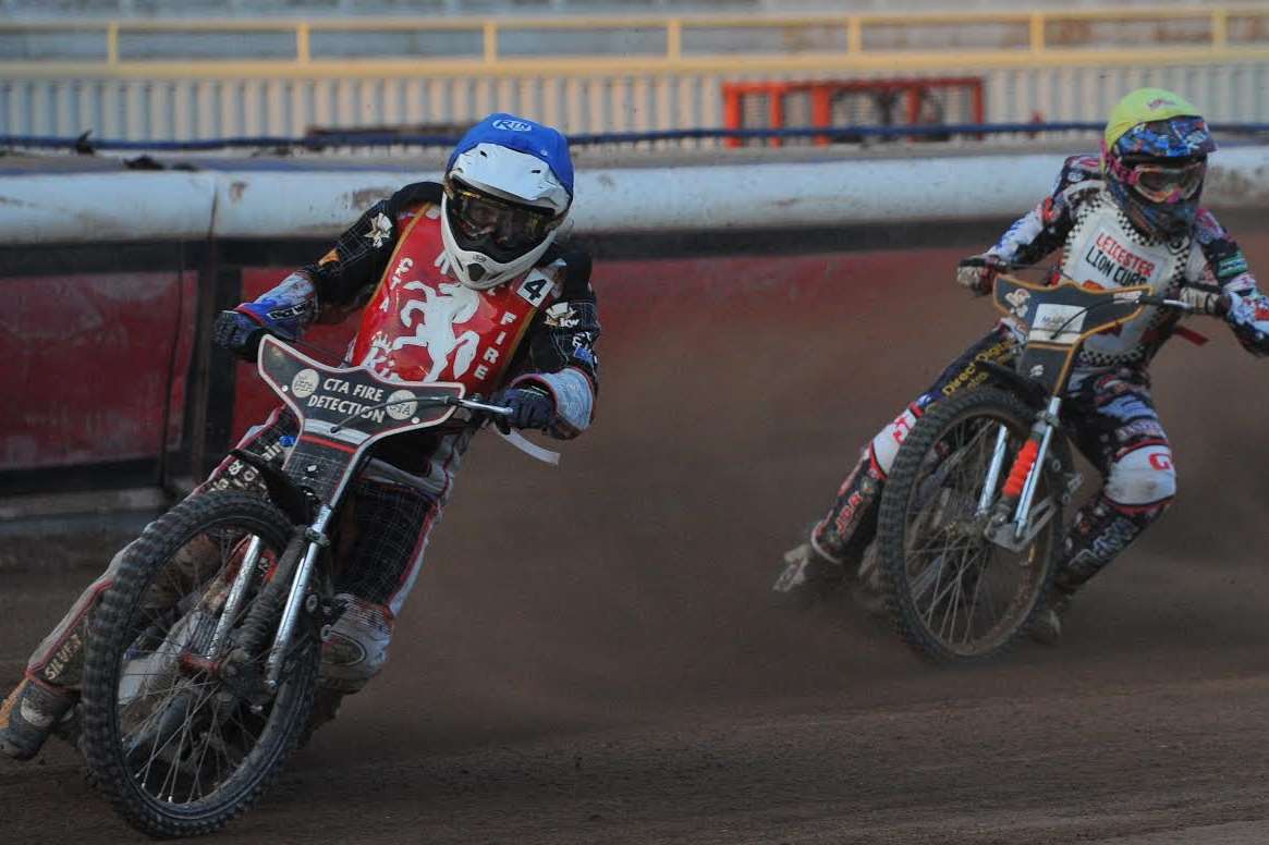 Top scorer Ben Morley in action for Kent Kings against Leicester Lion Cubs on Monday Picture: Elizabeth Leslie