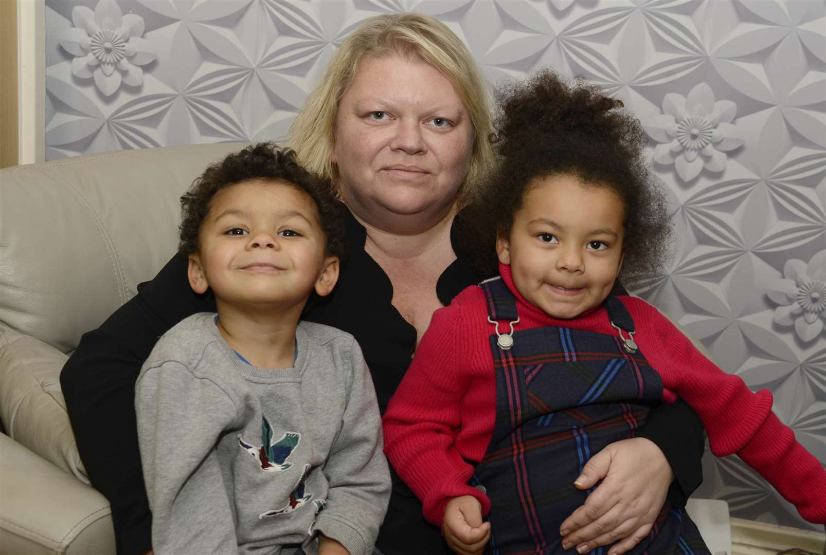 Jane Campbell, with her children Jaxx and Esmai