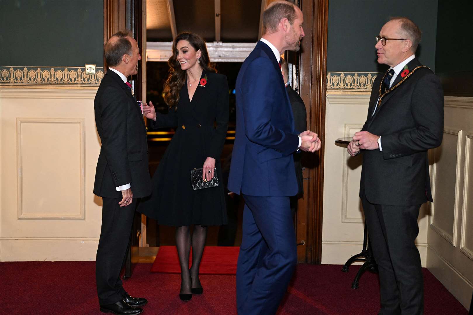 The Prince and Princess of Wales arriving to attend the annual Royal British Legion Festival of Remembrance at the Royal Albert Hall in London (Chris J Ratcliffe/PA)