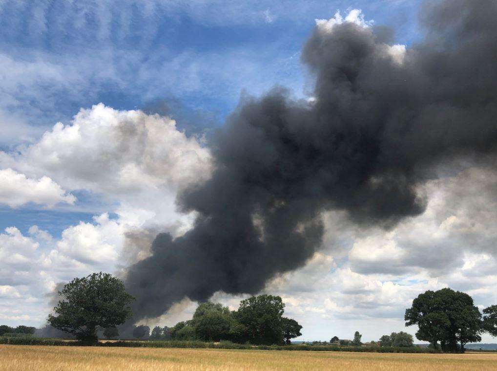 The fire in Smarden. Picture: Keaton Stone