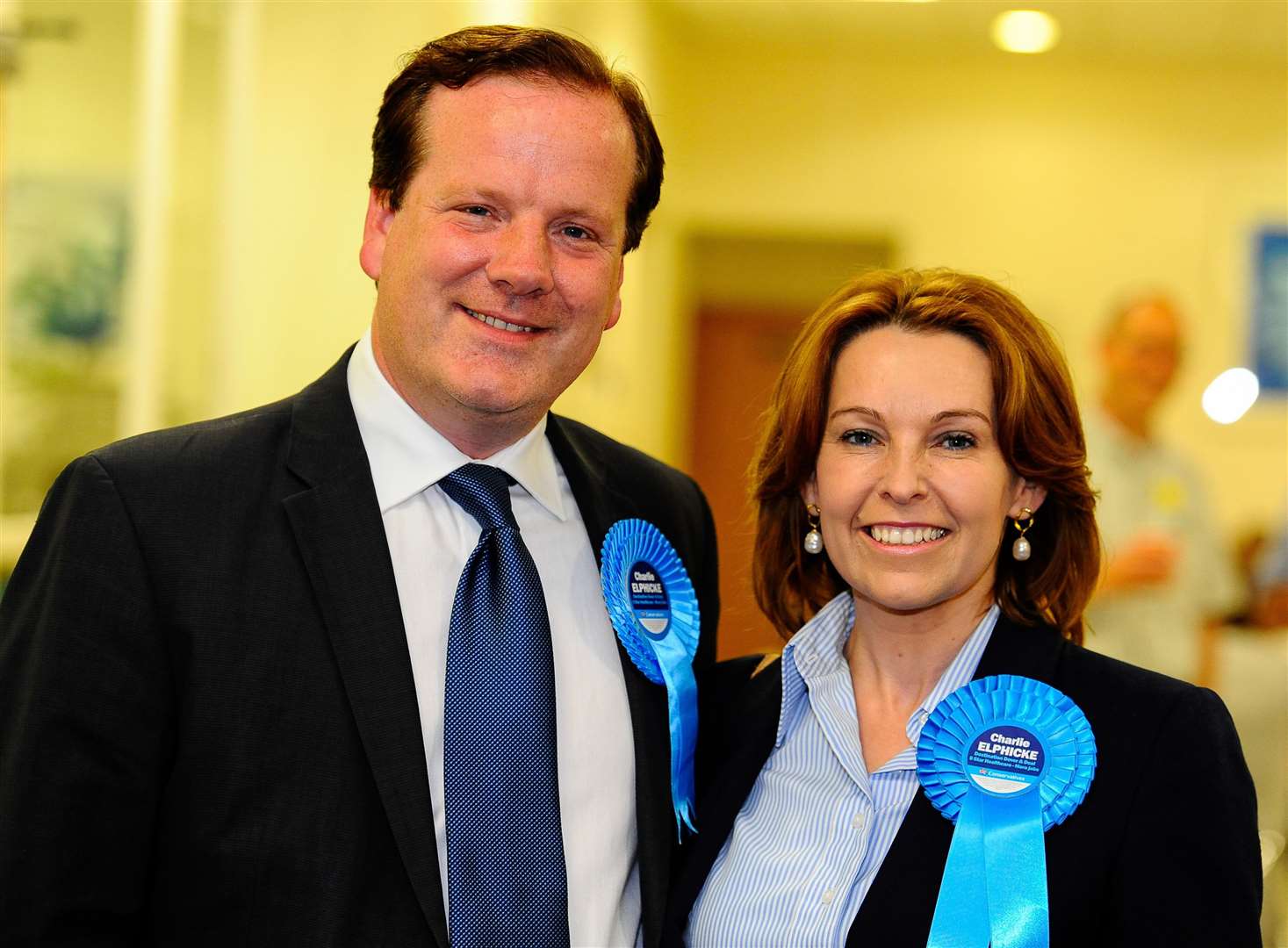 Charlie Elphicke with his wife Natalie