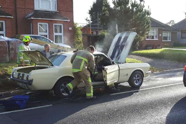 Firefighters at the scene.