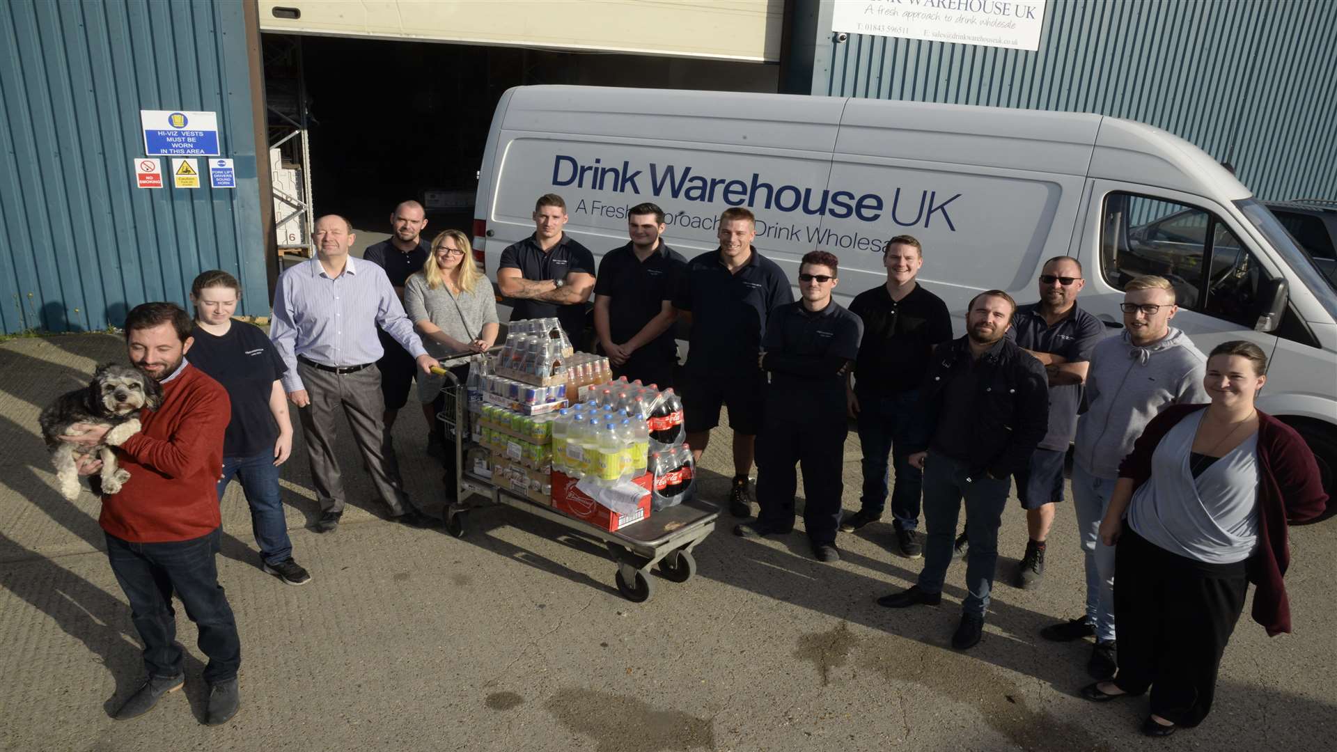 Staff at the Drinks Warehouse UK depot in Ramsgate