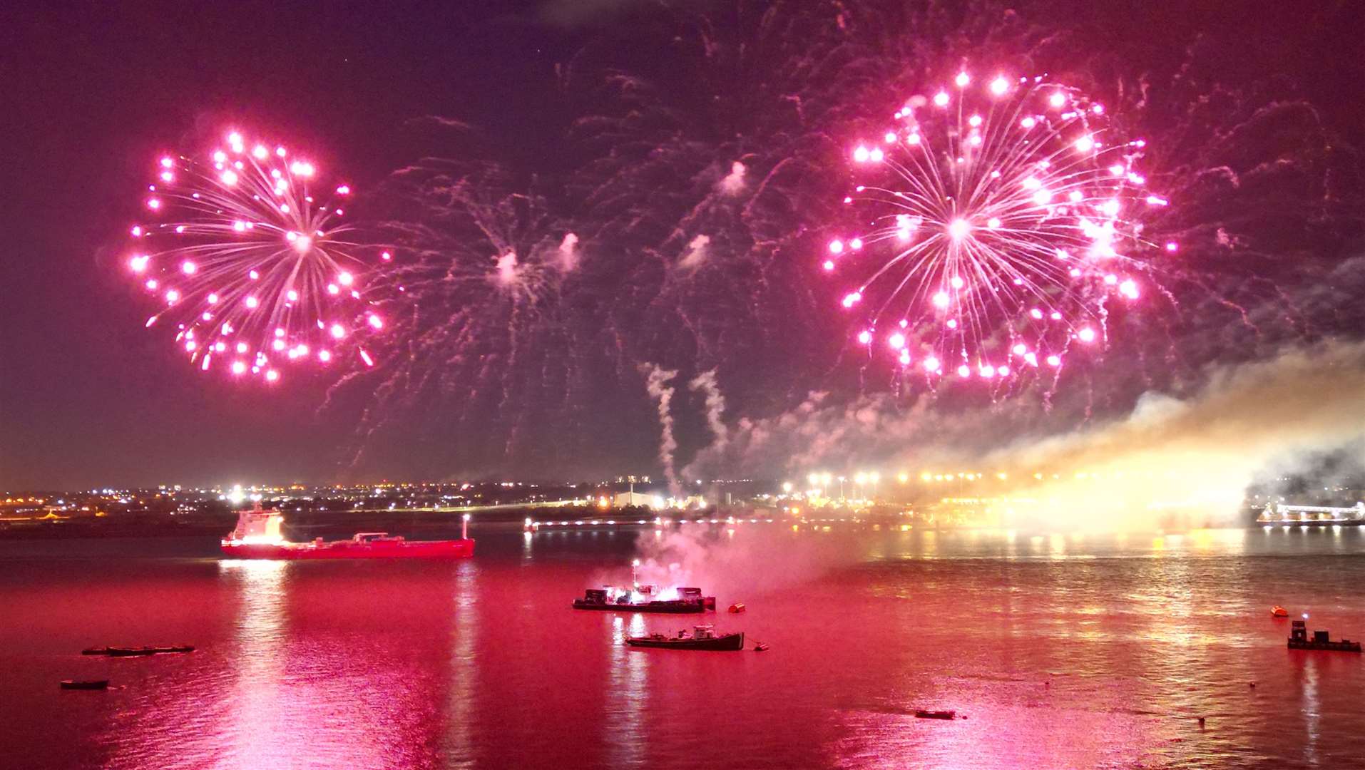 Fireworks organised by Gravesham Borough Council over the River Thames in Gravesend back in 2022 - the event has been cancelled this year. Picture: Jason Arthur