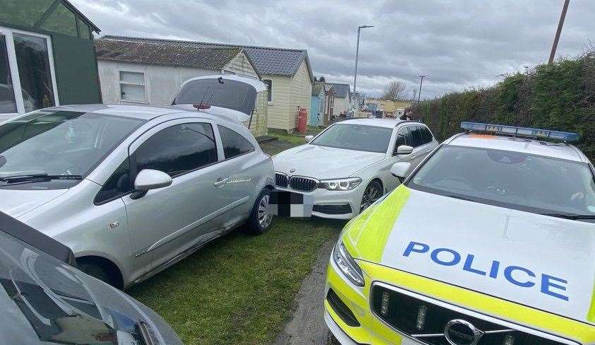 A vehicle with cloned number plates was stopped at a holiday park in Leysdown. Picture: Kent Police