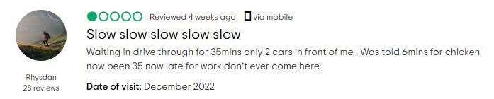 Many customers have complained about slow service at the KFC drive-thru. Pic: TripAdvisor