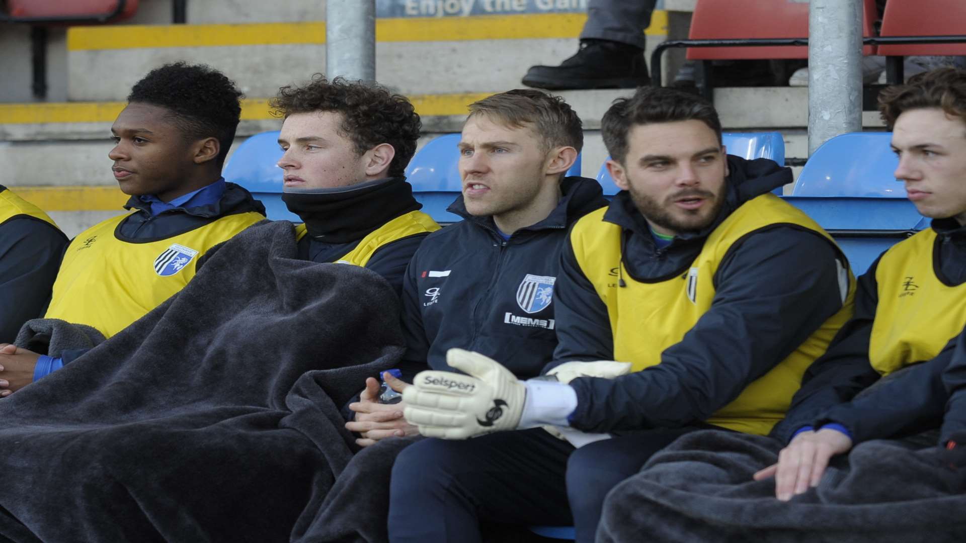 Youngsters on the Gills bench Picture: Barry Goodwin