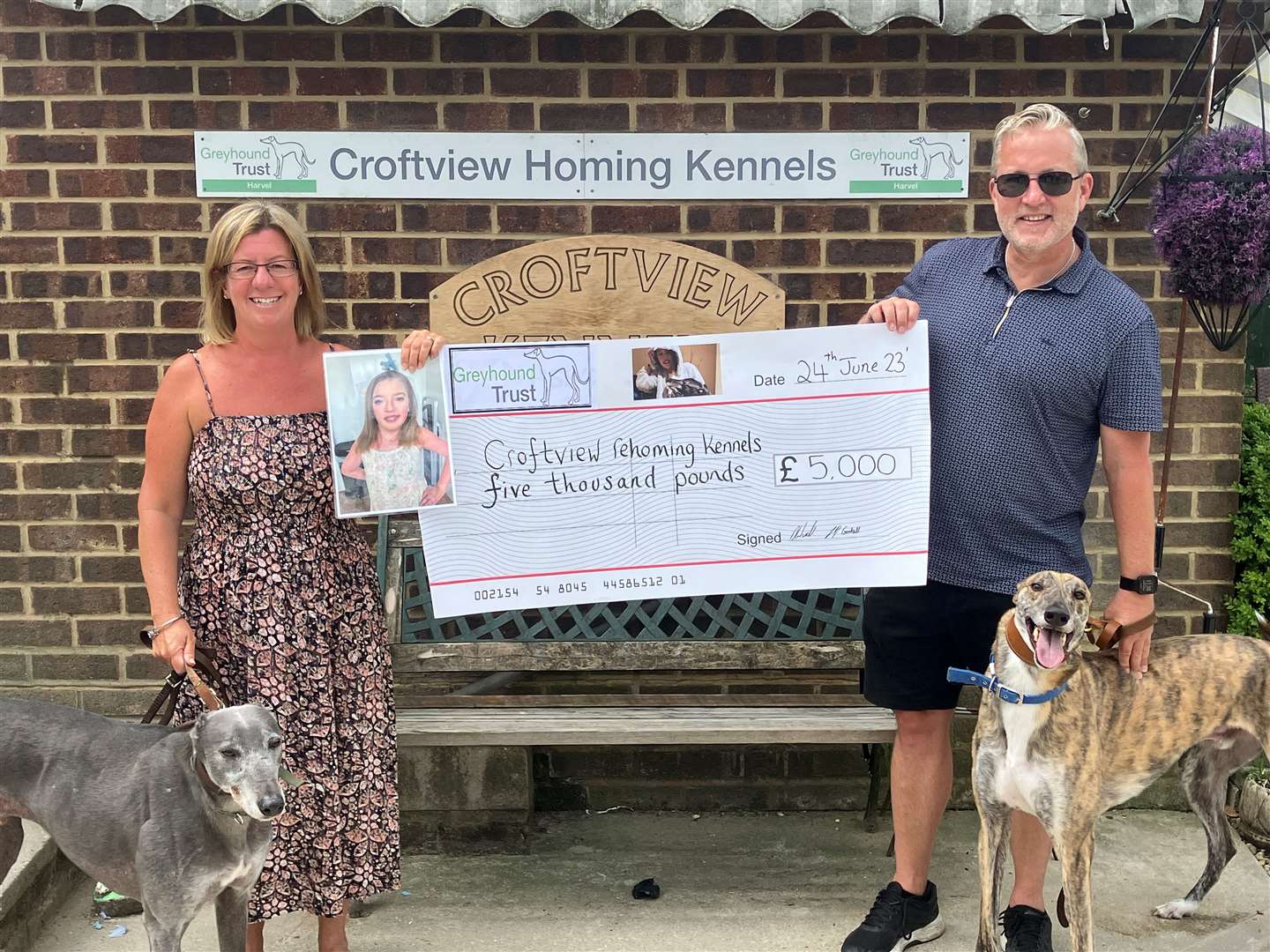 From left: Ingrid and Barry with the money they raised in Caitlin's memory. Picture: Barry Goodsell