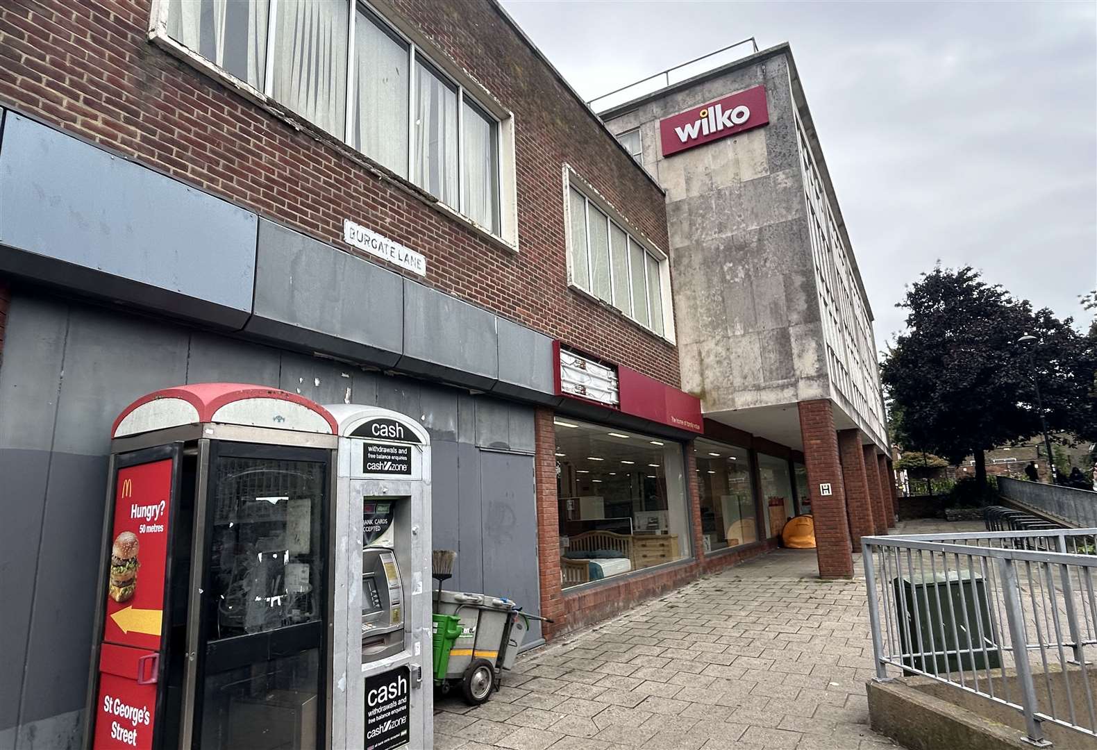 Some Wilko signs remain at the former Canterbury store in St Georges Place, which is now occupied by Aamad, a furniture store