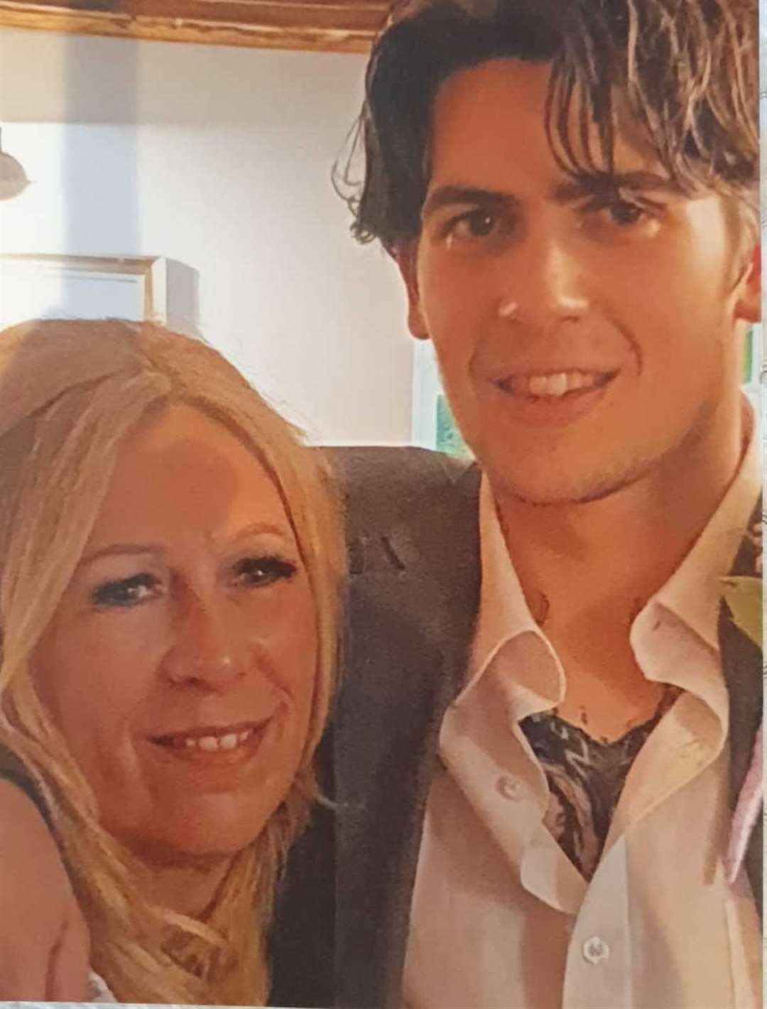 Louis Sutton with his mum Jennifer Hadlow