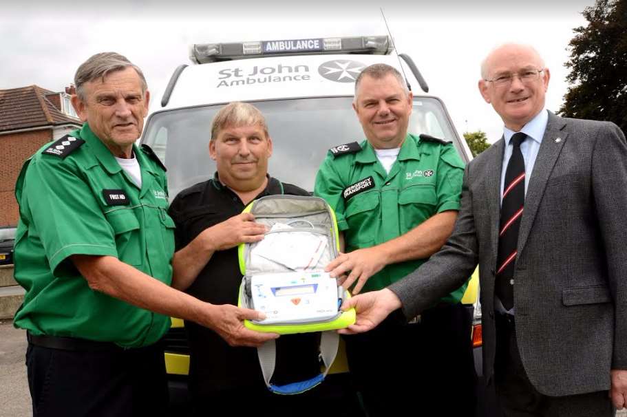 Ray Ashman with Steve Walker, Dave Amos and Dr Ian Jutting.