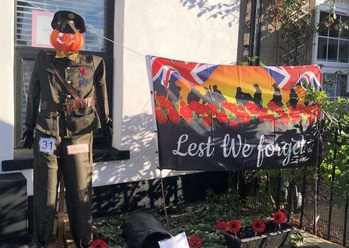 A previous Remembrance Sunday themed display