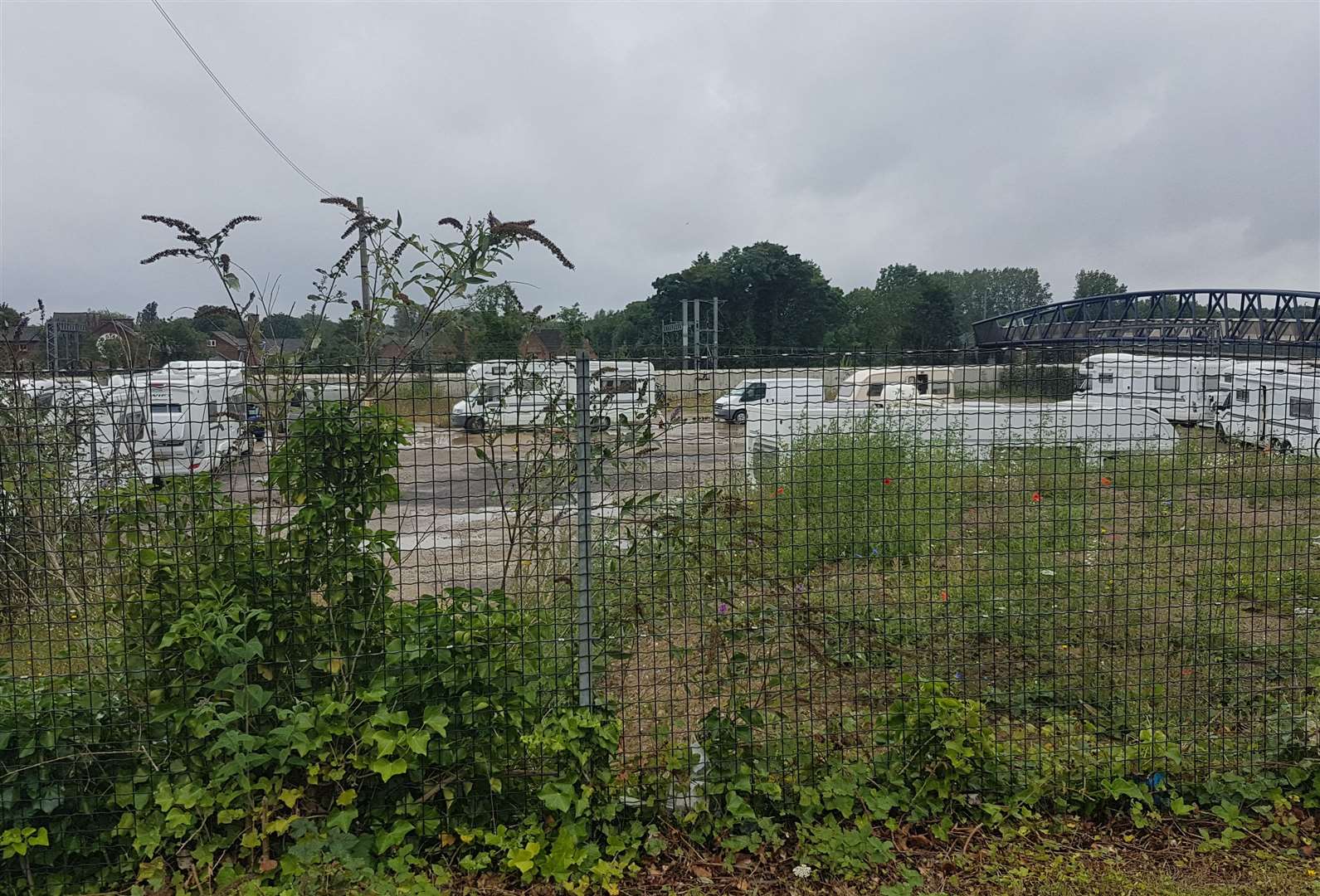 A camp site has sprung up on land off Elwick Road