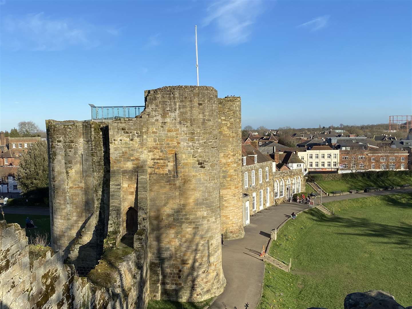 Views of Tonbridge Castle, from the top of the castle motte