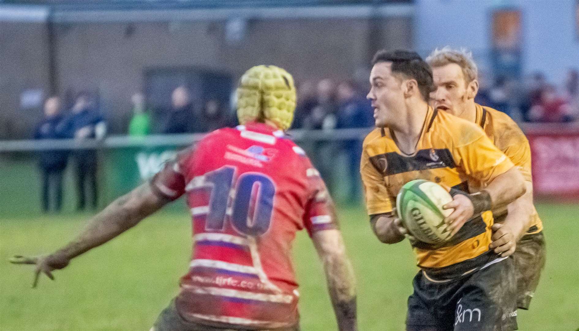 Tom Best with ball in hand for Canterbury in their weekend away win at Tonbridge Juddians. Picture: Phillipa Hilton