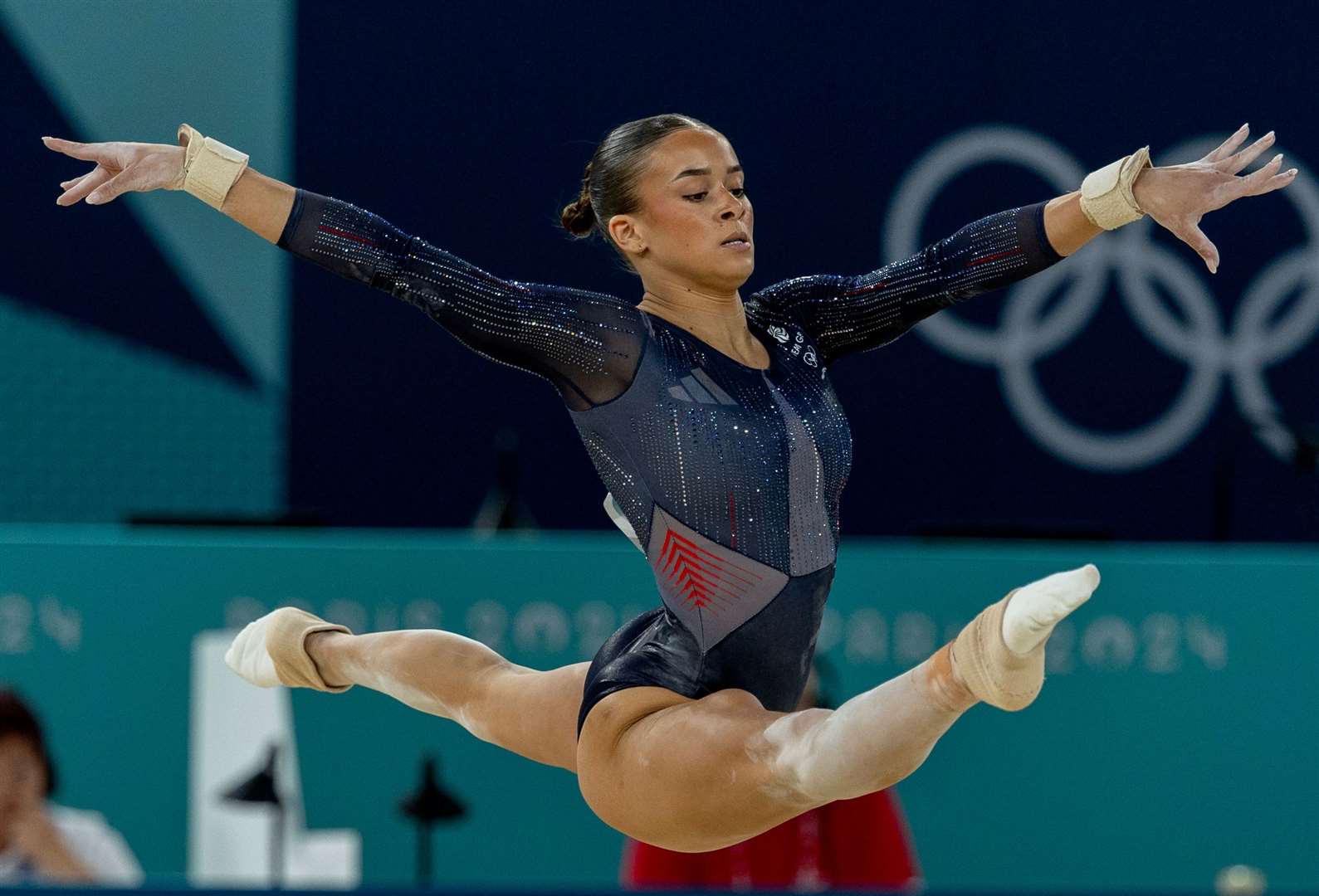 Gravesend-born Georgia-Mae Fenton competes for Team GB in artistic gymnastics floor exercise in Paris, France, on Sunday. Picture: Chloe Knott / Team GB