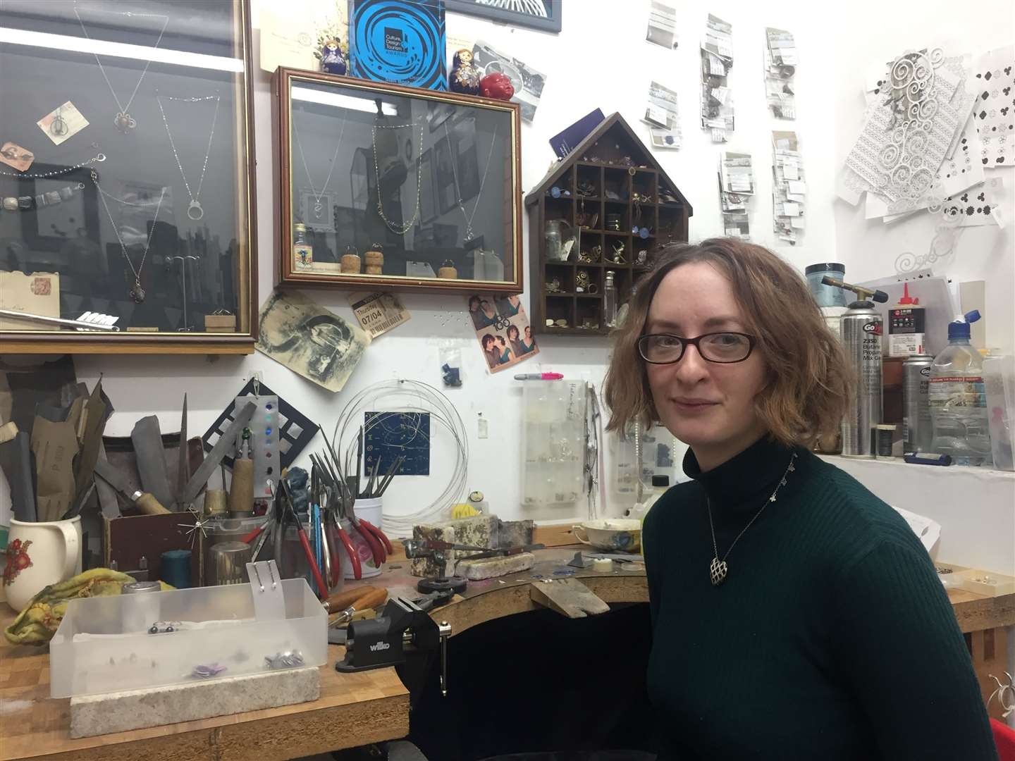 Sian Bostwick in her den of design tools