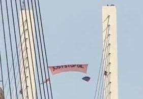 Just Stop Oil protestors on the QEII Bridge. Picture: Extinction Rebellion UK