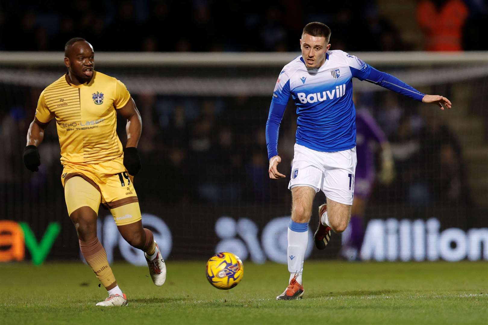 Dom Jefferies back in the team for Gillingham against Sutton Picture: Beau Goodwin