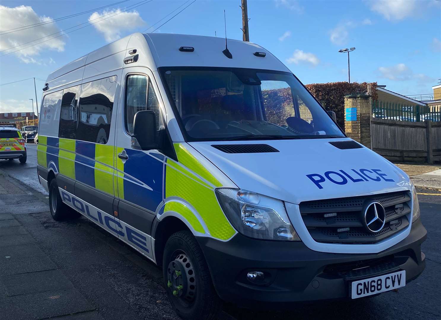 Derek Wild was so irate at being arrested, a police van had to be called to transport him to the station. Stock picture