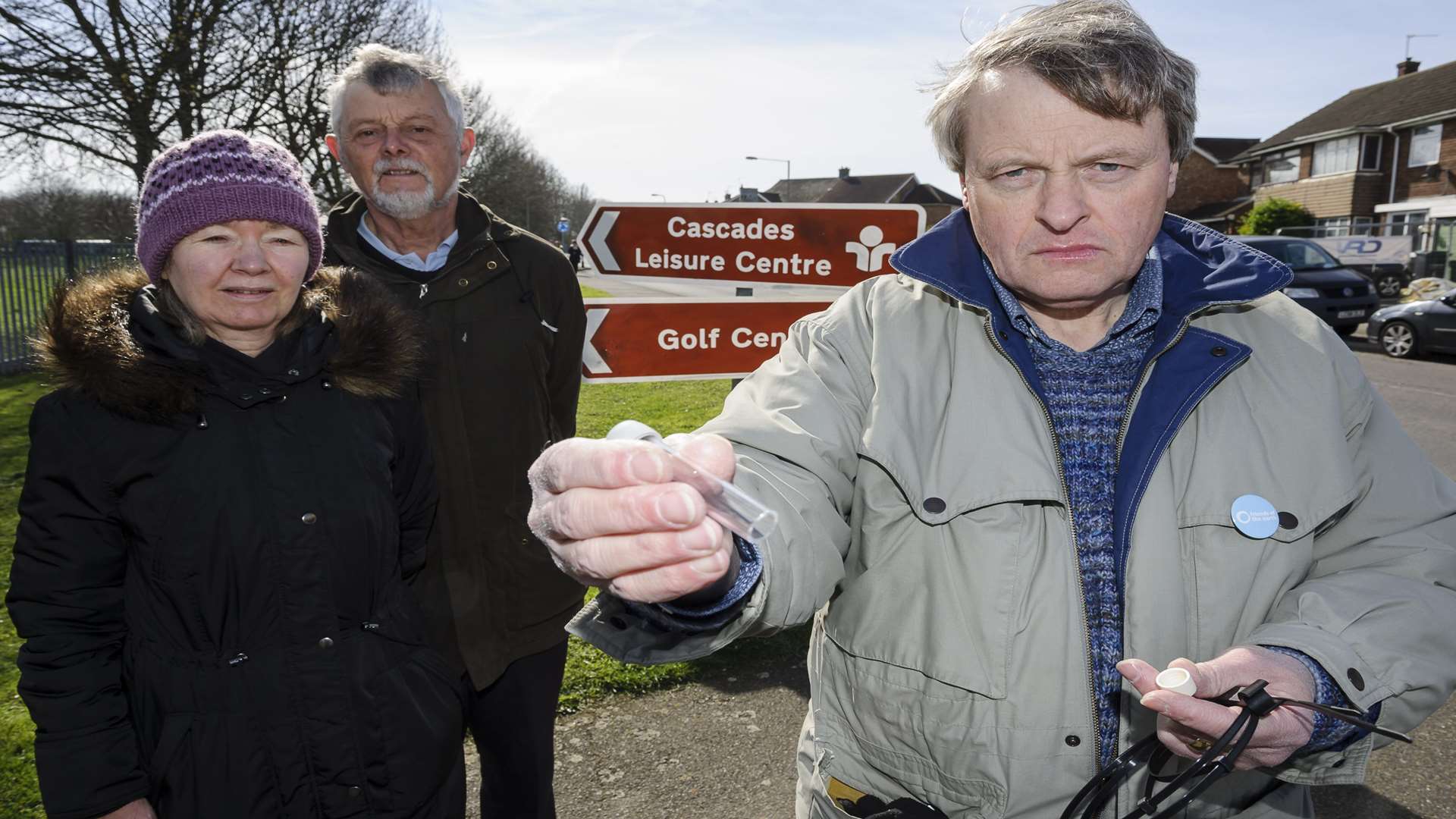 Gravesham Friends of the Earth: (L/R) Ruth and Martin Wilson, and Kevin Johncock