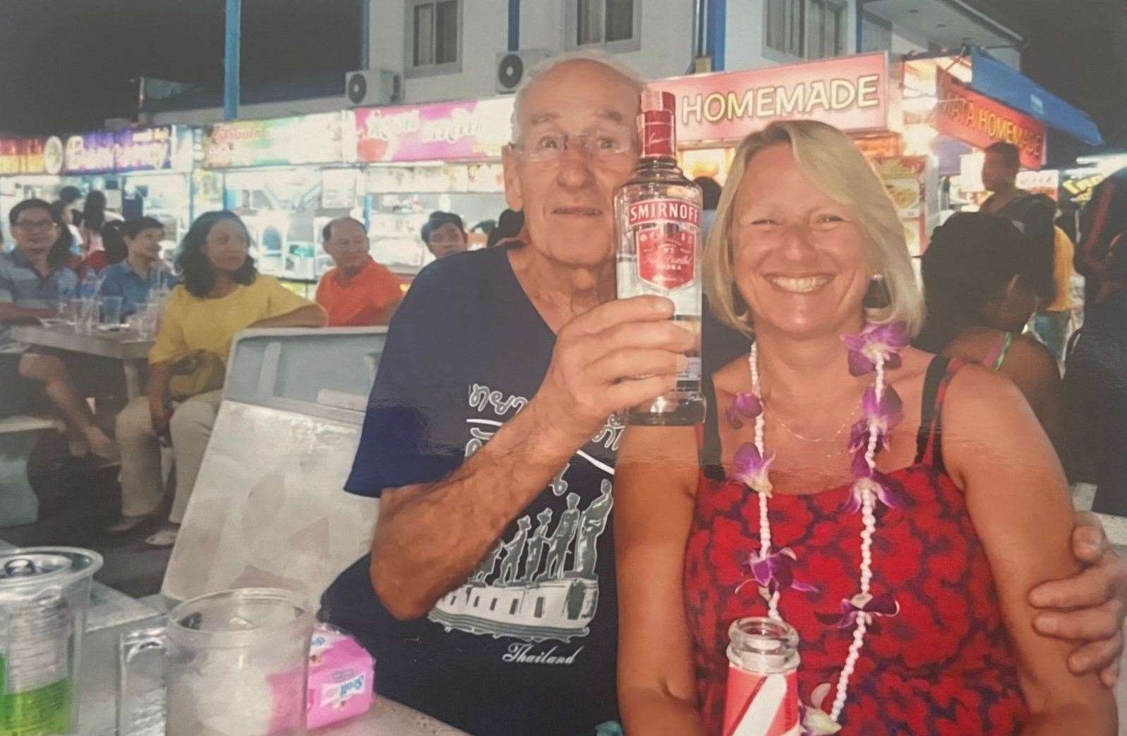 Helen with her late father, whose wake was held at The Botany Bay Hotel in Broadstairs. Picture: Helen Granger