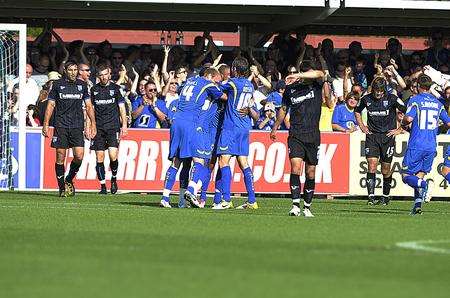 The Gills found life difficult against Football League's newest members. Pic: Barry Goodwin