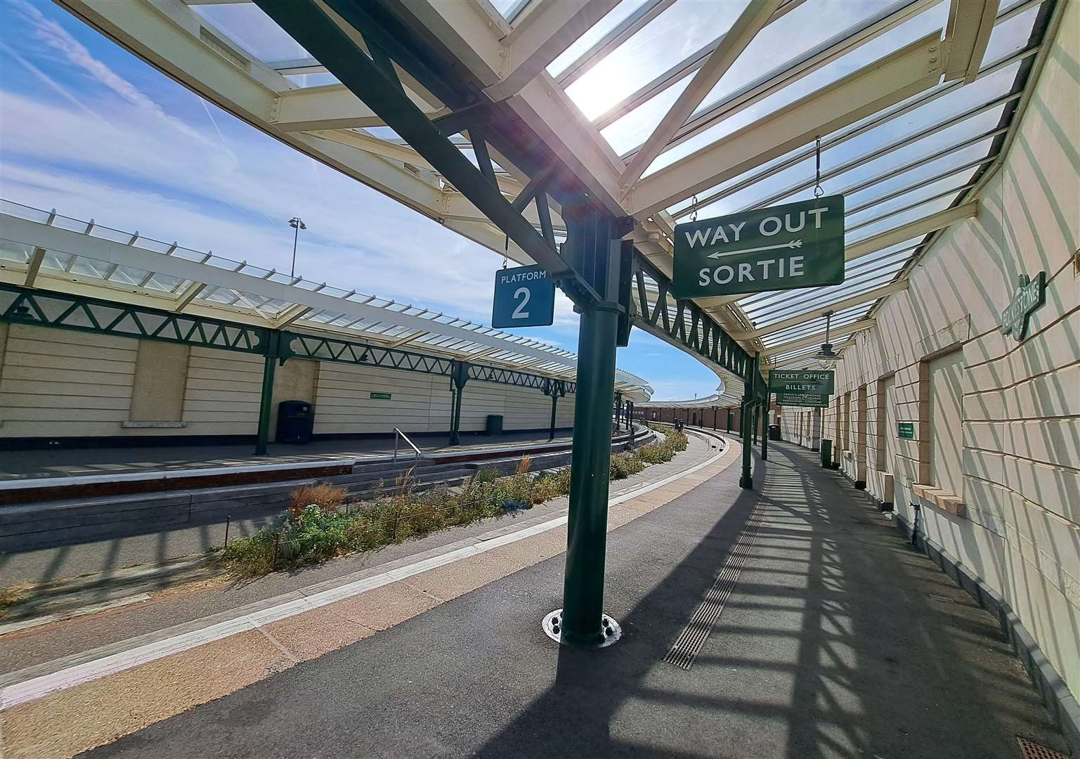 The former Folkestone Harbour Station today