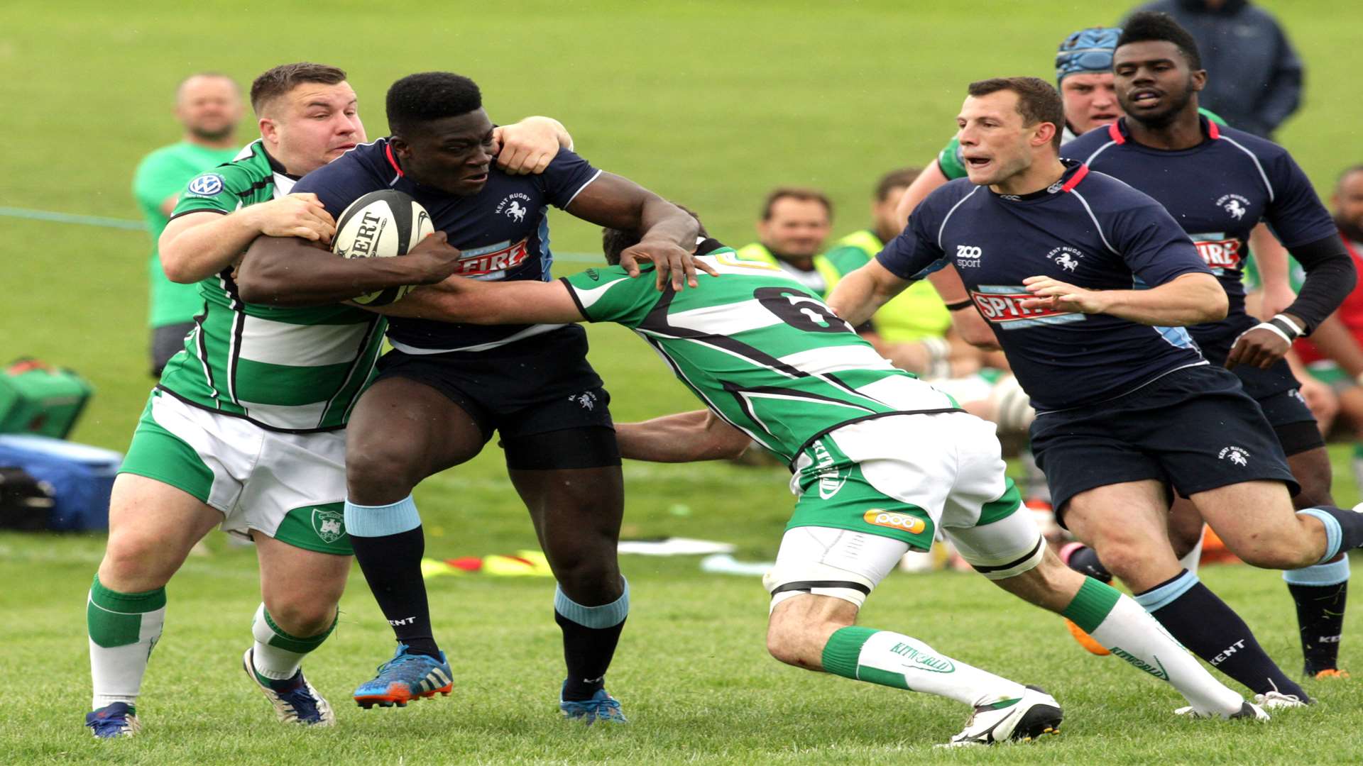 Kwaku Asiedu on the attack for Kent against Devon Picture: Helen Watson