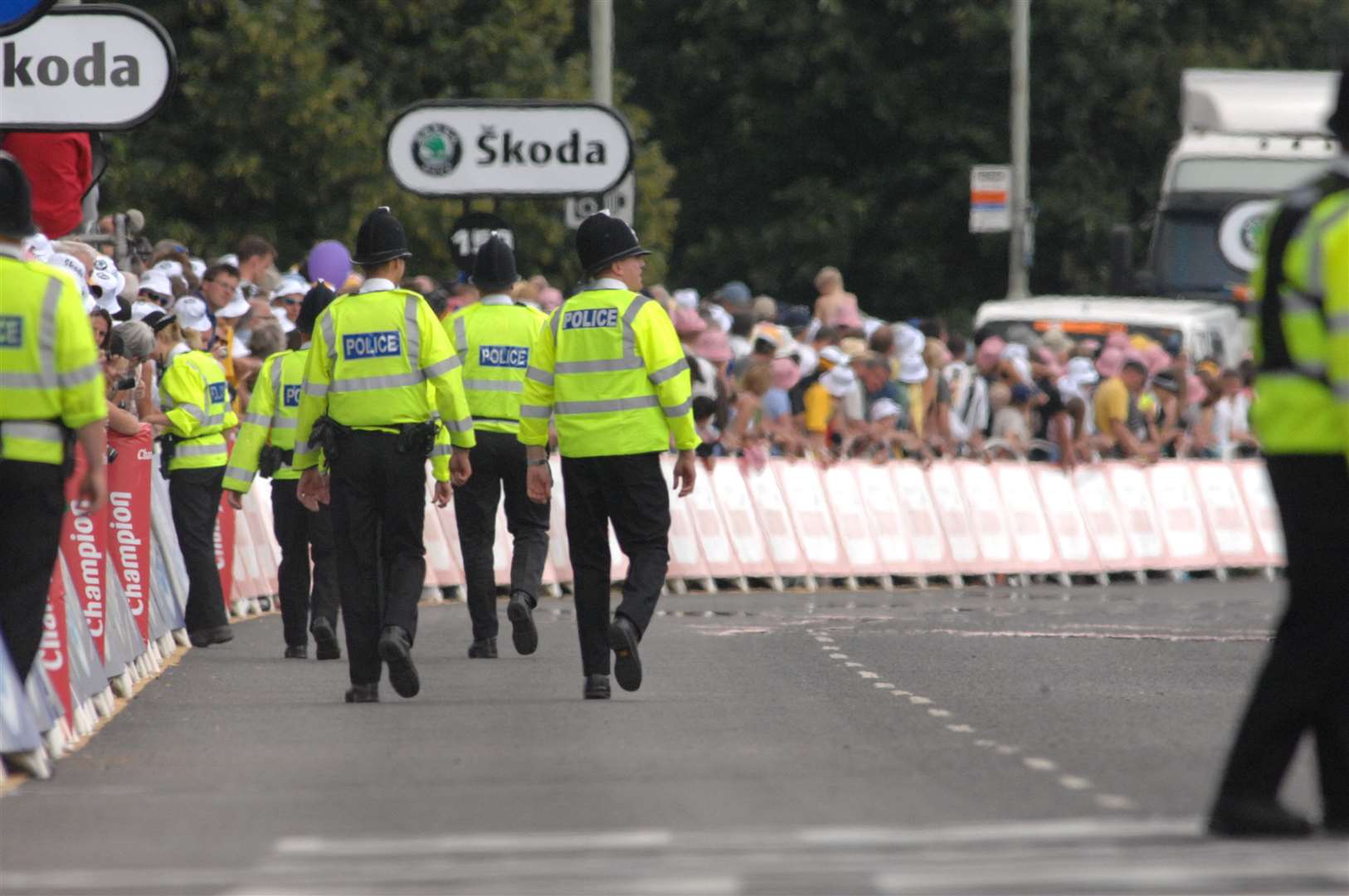 There was a heavy police presence in Canterbury. Pic: Barry Goodwin