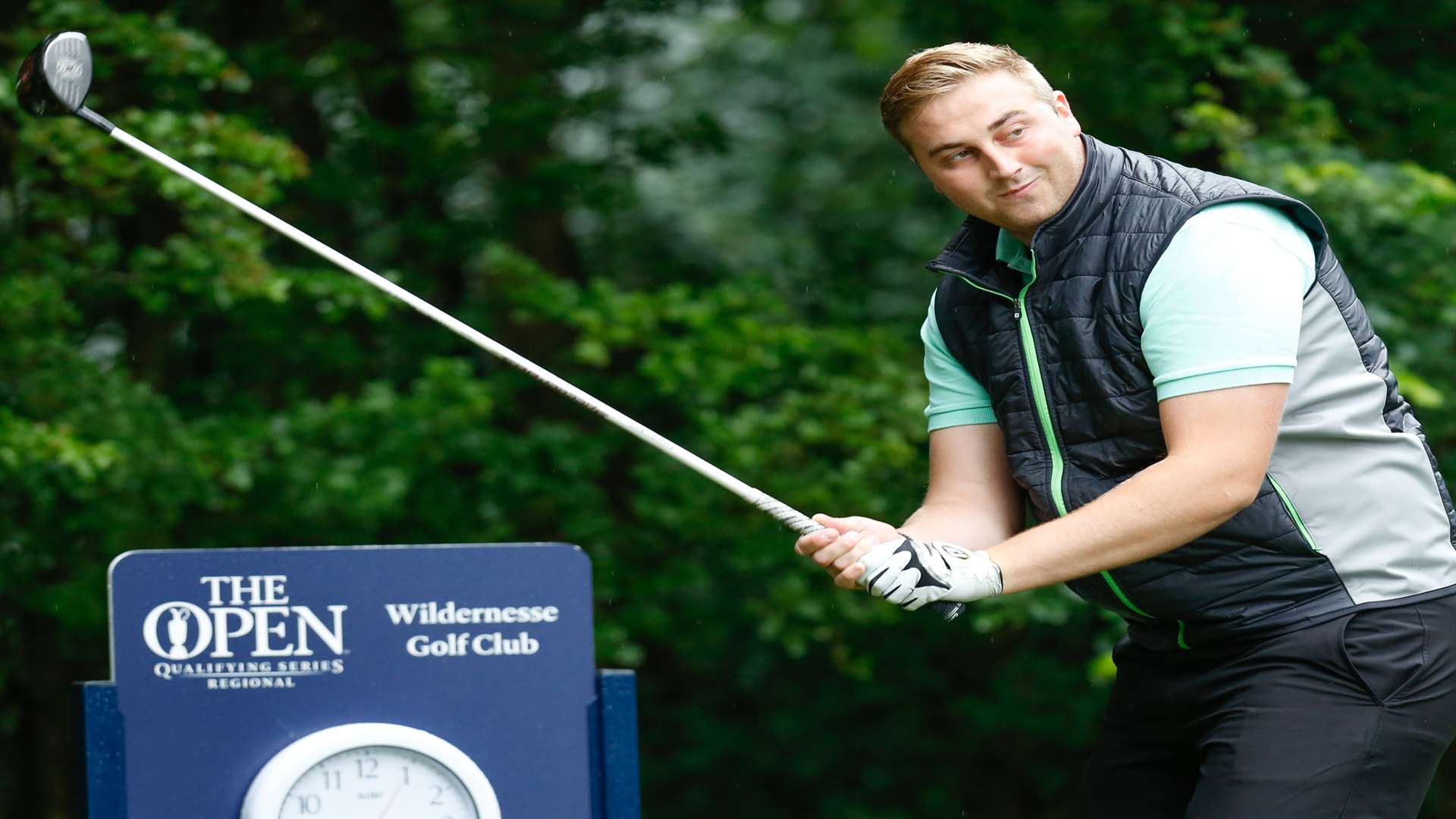 Dartford's Daniel Byrne tees off on the first. Picture: Matthew Walker