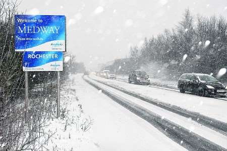 Treacherous driving conditions as big freeze sweeps in. Picture by Peter Still