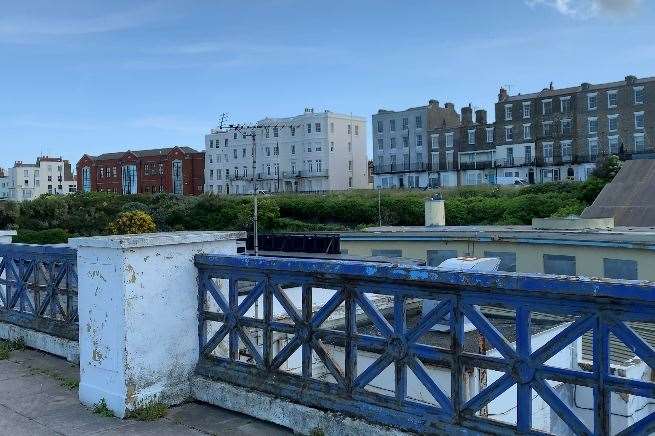 The Winter Gardens now looks worse for wear, with paint fading and railings covered in rust