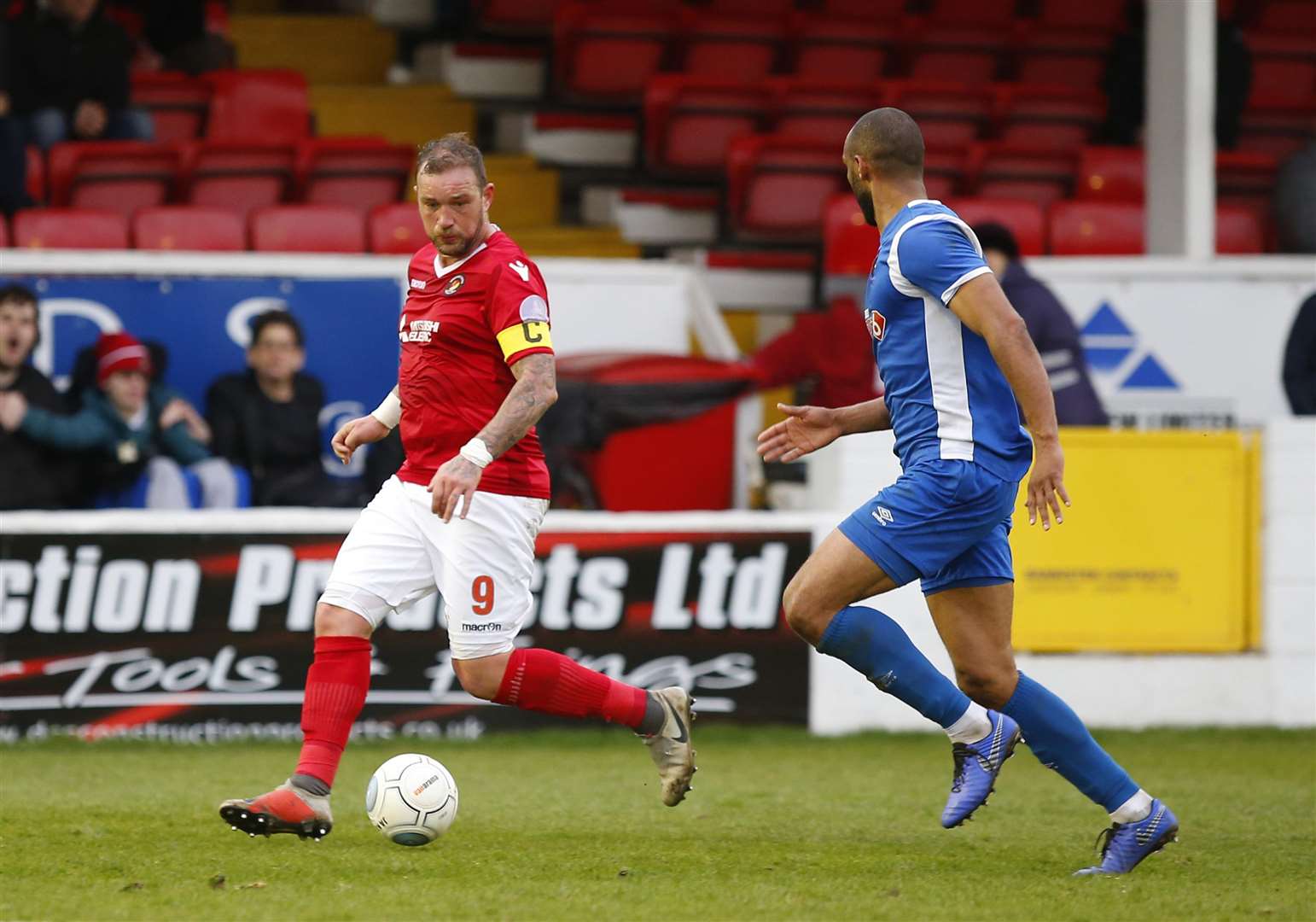 Ebbsfleet captain Danny Kedwell takes on the Salford defence Picture: Andy Jones