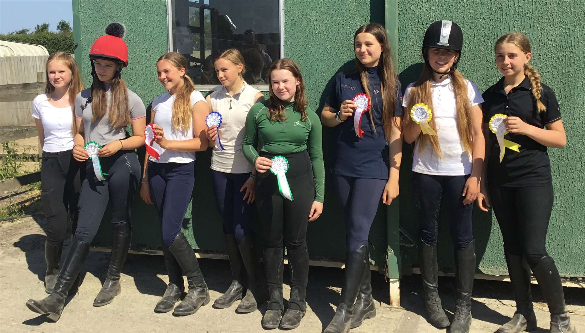 From left: Maisie Holmes, Chloe Sokell, Orlaith Dyball, Isabella Kemsley, Abigail Eddington Howes, Aimee Thompson, Isabel Mayer and Georgina Waller of Spires Academy